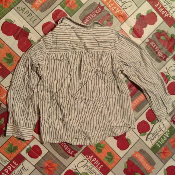 Button Up Striped Collar Dress Shirt EUC 4T Boy - Picture 5 of 6